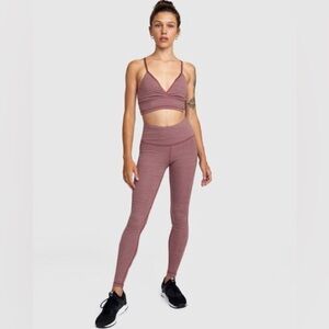 RVCA Rogue Rib Wild Ginger Leggings Recycled Fabric Size Small